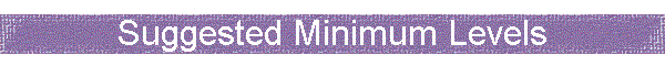 Suggested Minimum Levels